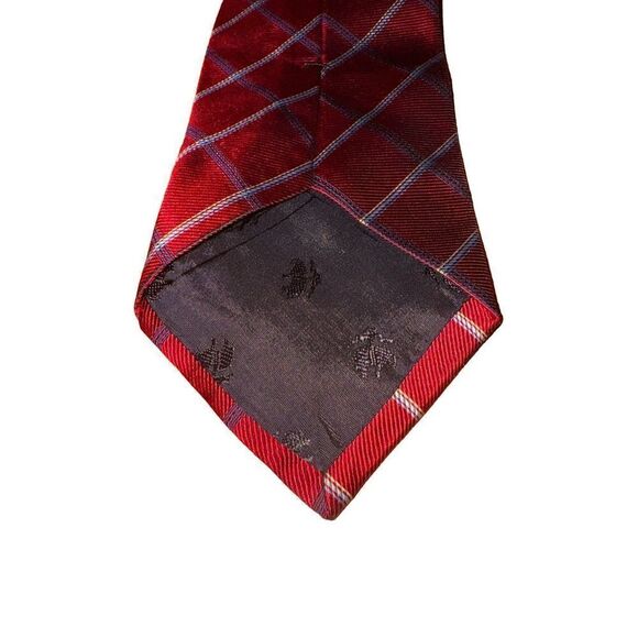 Brooks Brothers Red & Blue Check Made in USA 100% Silk Tie - Picture 4 of 5